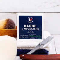 Savon Barbe et Moustache Menthe poivrée - Bleu Blanc Mousse
